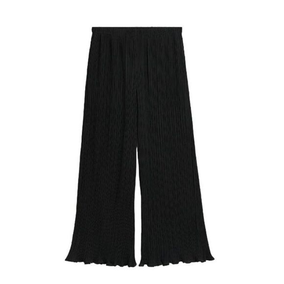 BY MALENE BIRGER Irvan All Over Pleat Wide Leg Knit Pant L Pull-On Minimalist - Picture 2 of 5